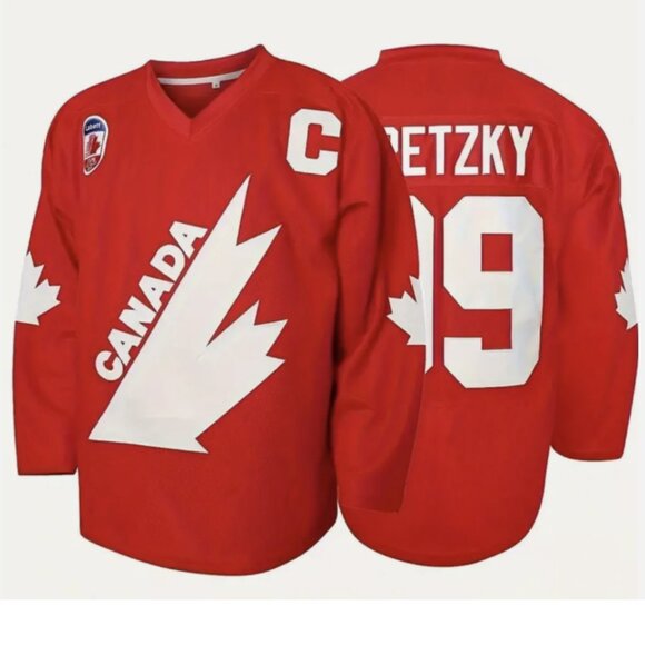WAYNE GRETZKY #99 1987 Coupe Canada Cup Labatt Retro Hockey Jersey Men’s Large - Picture 2 of 4